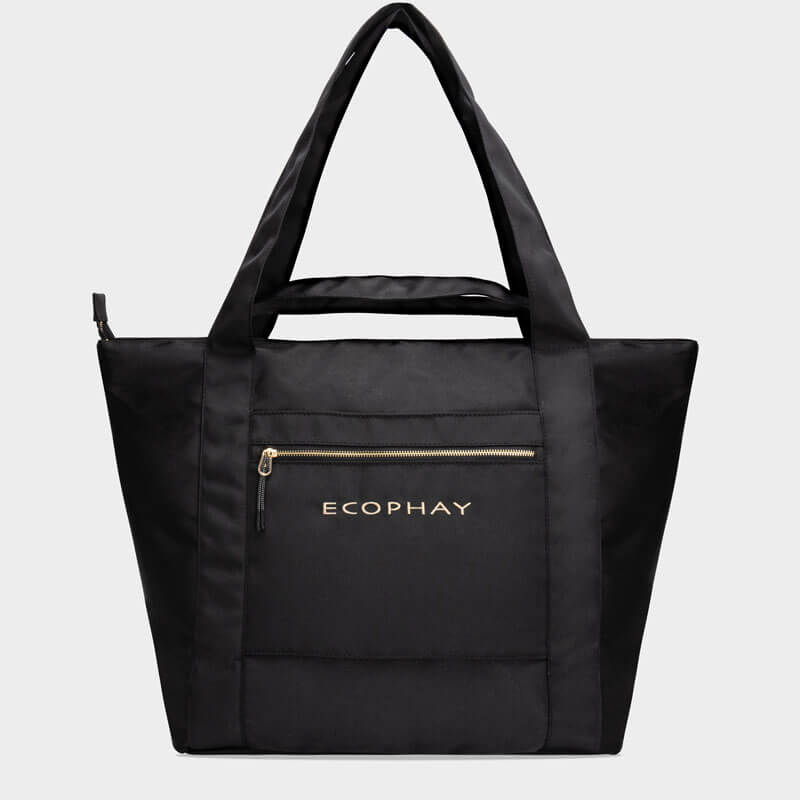 Existing Ecophay Pure Black travel tote alternate view ETO002-2