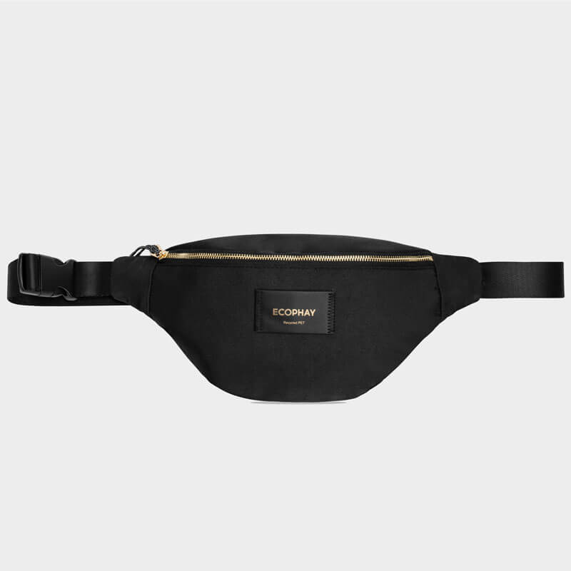 Existing Ecophay Pure Black waist bag front view