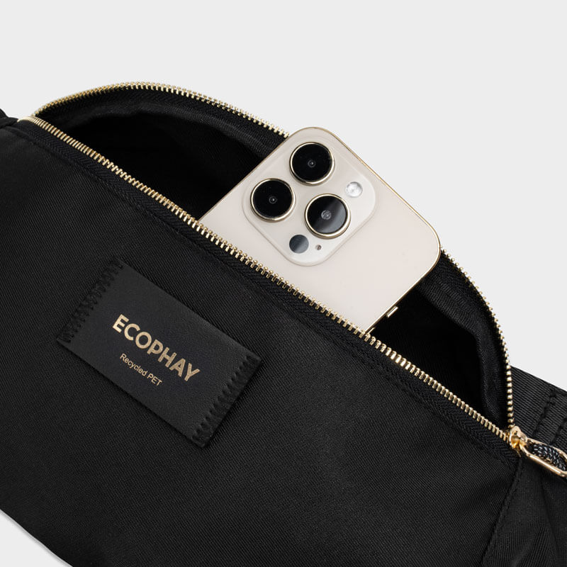 Existing Ecophay Pure Black waist bag back view