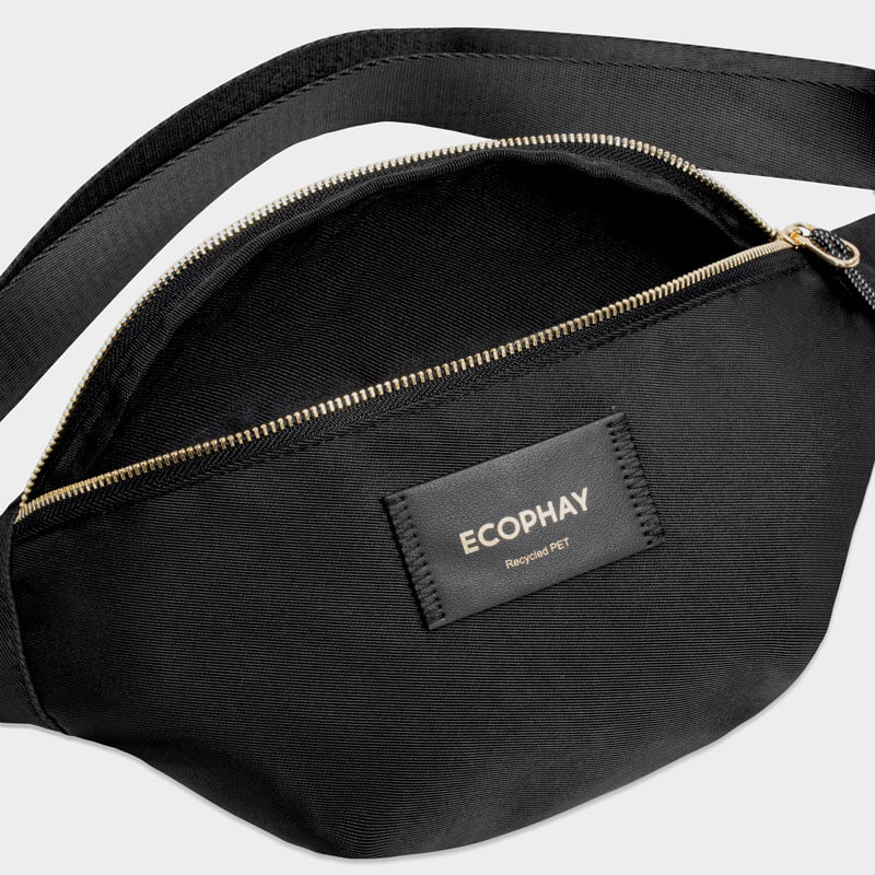 Existing Ecophay Pure Black waist bag strap view