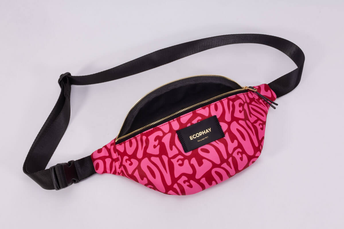 Existing Ecophay Waist Bag Red Heart alternate view ECB001-2