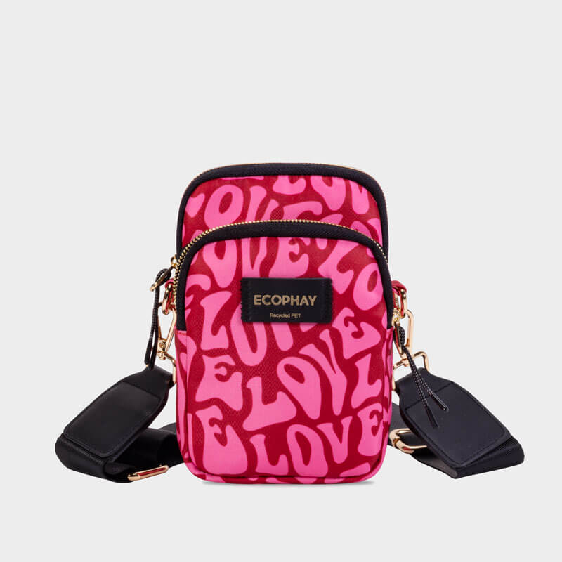Existing Ecophay Crossbody Phone Bag Red Love ECB006