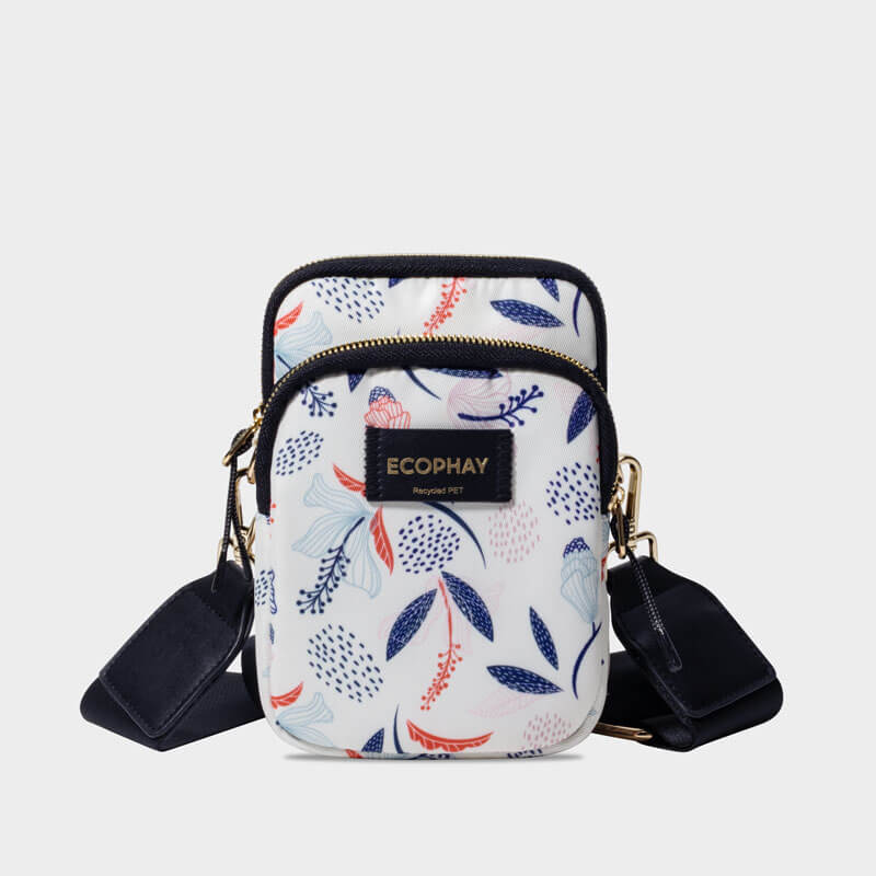 Existing Ecophay Crossbody Phone Bag Floral Blue ECB009