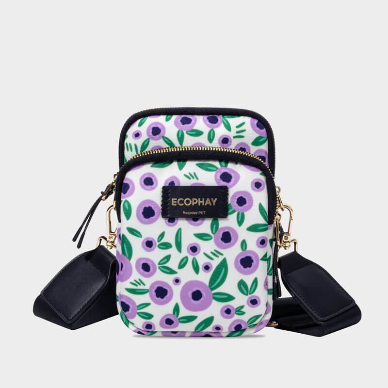 Existing Ecophay Crossbody Phone Bag Floral Lilac ECB010