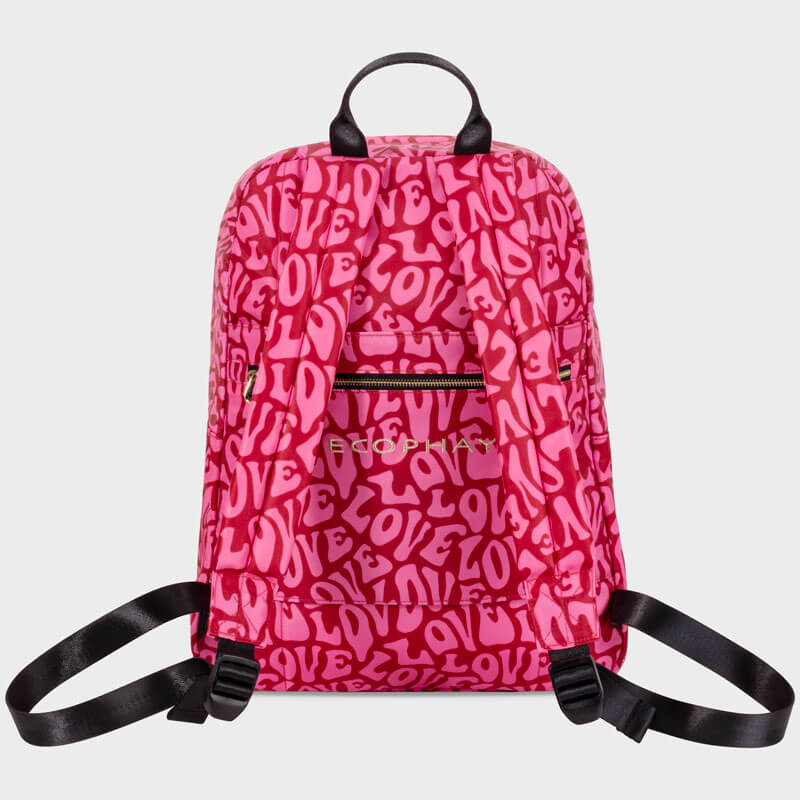 Existing Ecophay Laptop Backpack Red Love back view EDB001