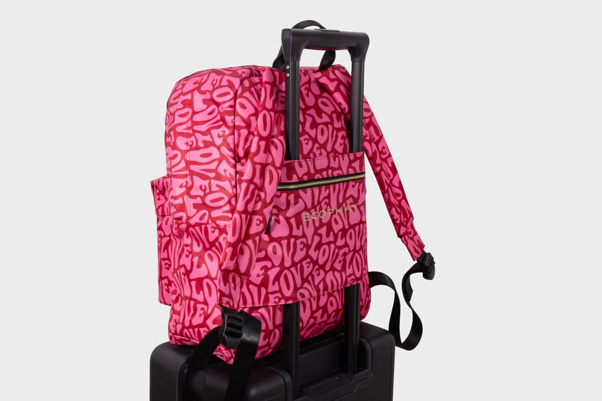 Existing Ecophay Laptop Backpack Red Love construction detail