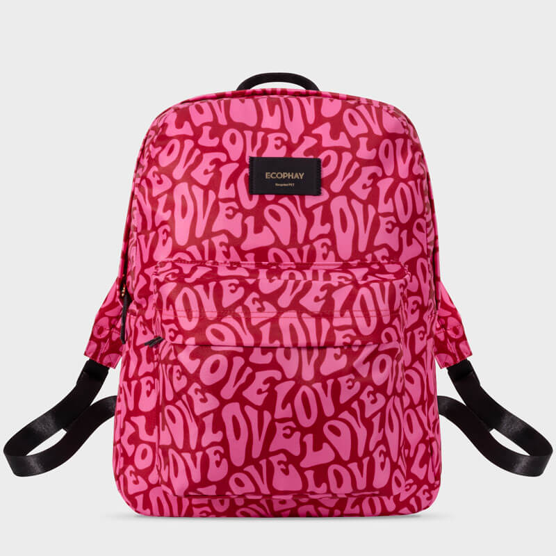 Existing Ecophay Laptop Backpack Red Love front view EDB001