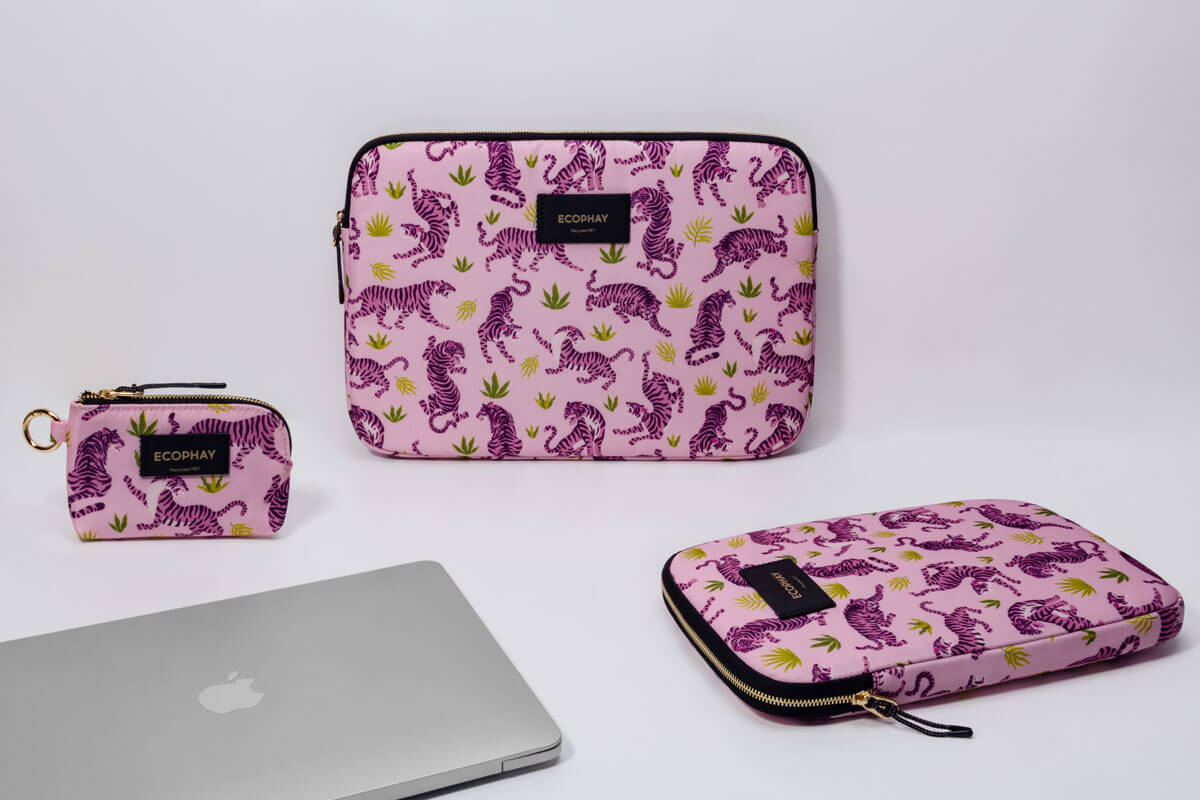Existing Ecophay Pink Tiger coordinated tech accessory family